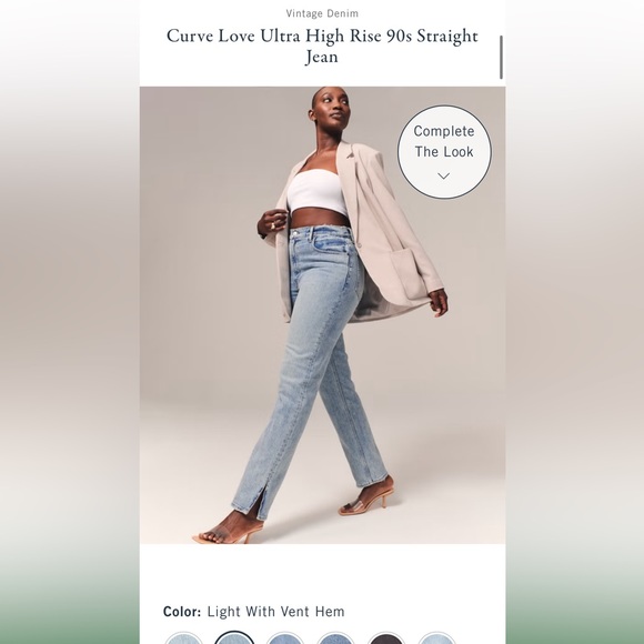 Abercrombie Curve Love 90s straight ultra high rise jeans - Picture 2 of 6